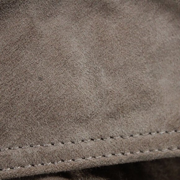 All Saints soft goat leather suede light drown stand collar jacket US-6/S UK-10 - Picture 16 of 16